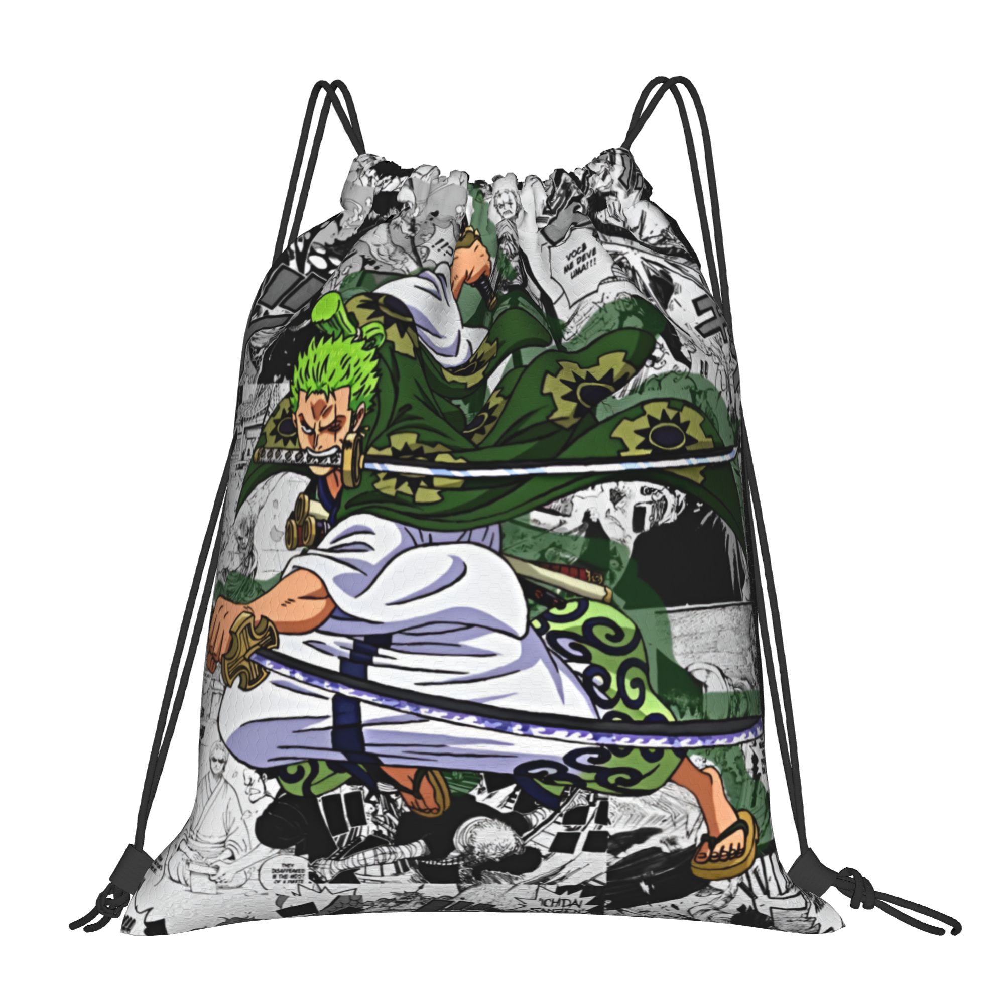 Drawstring Gym Bag - Custom Zoro O-One P-Piece Drawstring Bag