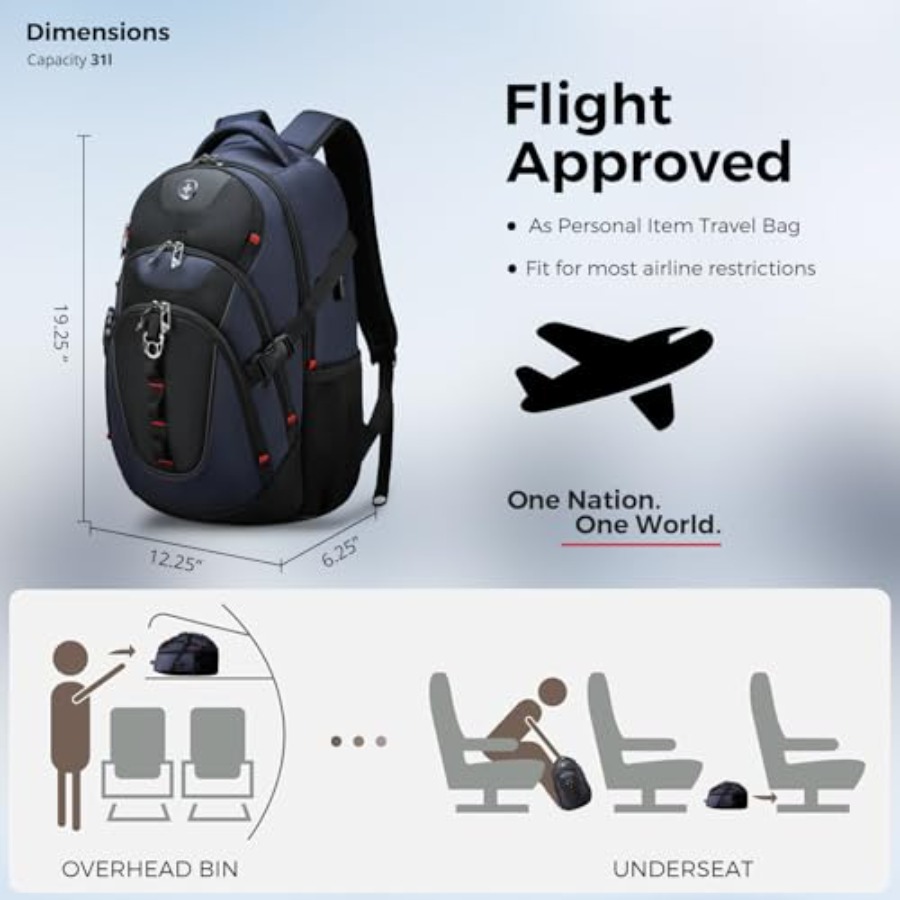 Design Laptop Backpack with US - مراجعة Laptop Backpack 15.6 وسعره