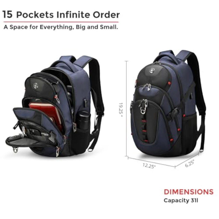 Design Laptop Backpack with US - مراجعة Laptop Backpack 15.6 وسعره