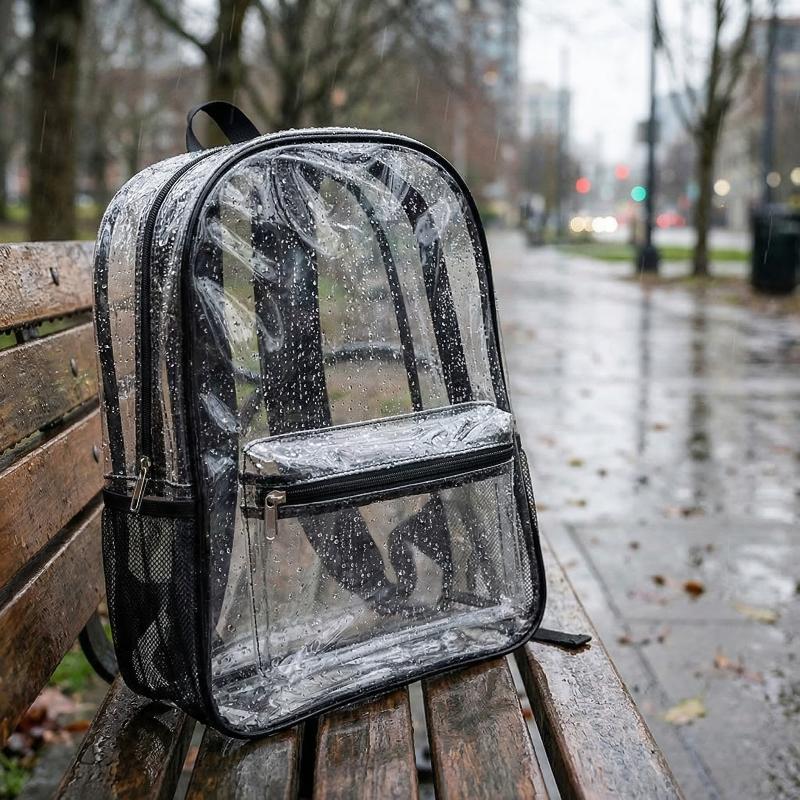 Transparent PVC Outdoor Sports - مراجعة Canvas Backpack Casual وسعره
