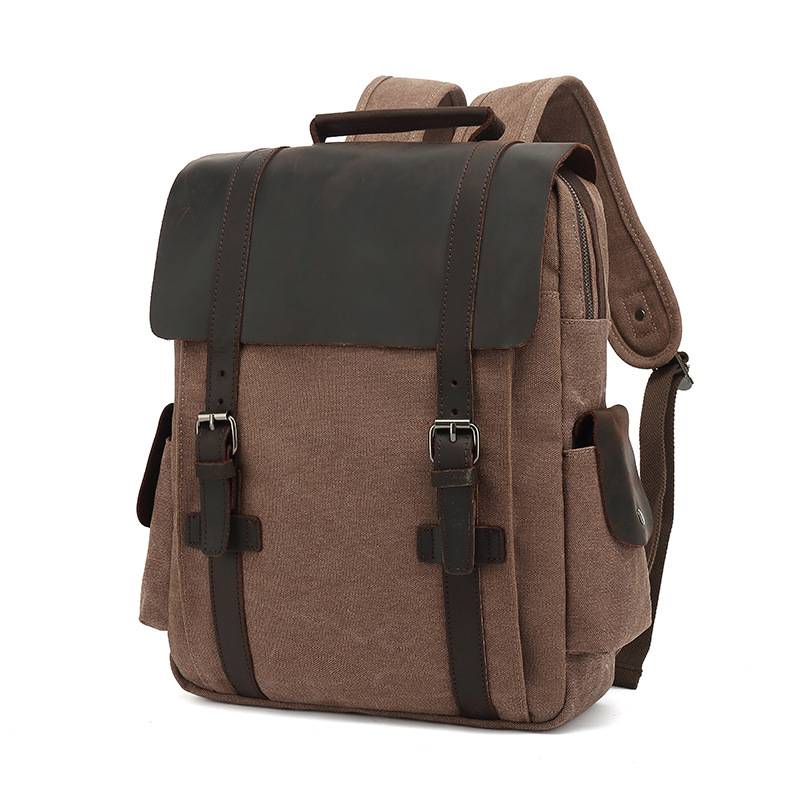 New Fashion Backpack Leather C - مراجعة Rucksack Military Style وسعره
