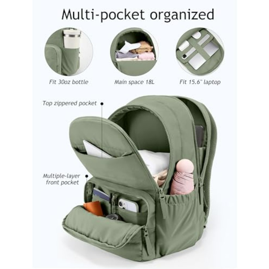 Travel Backpack for Women, 15. - مراجعة Laptop Backpack 15.6 وسعره