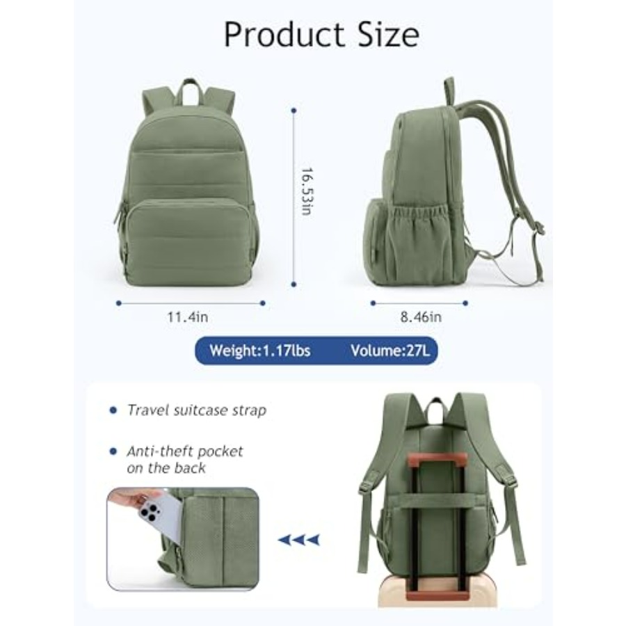 Travel Backpack for Women, 15. - مراجعة Laptop Backpack 15.6 وسعره