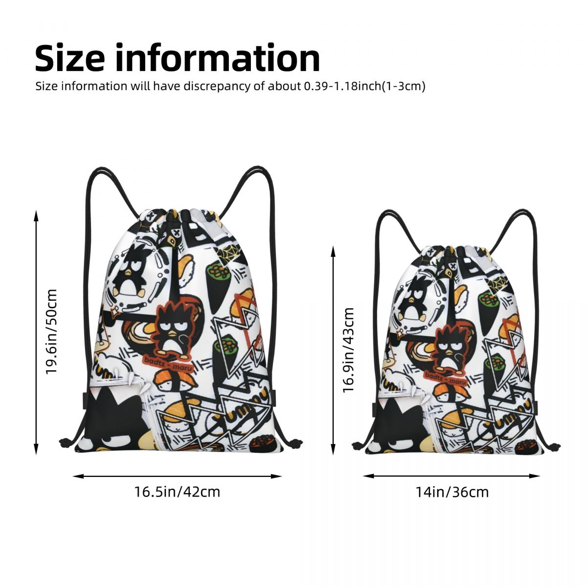 Cute Cartoon Penguin Bad Badtz - مراجعة Drawstring Gym Bag وسعره