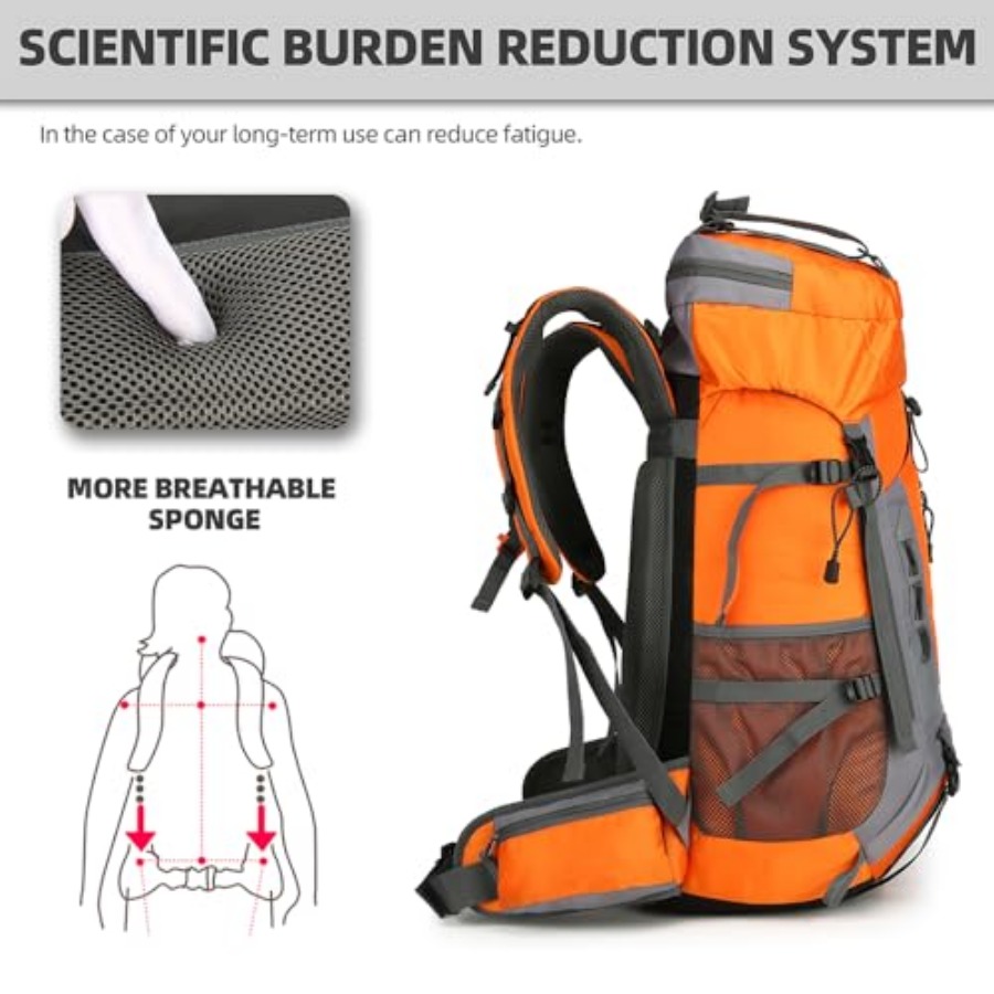 60L Hiking Backpack for Men an - مراجعة Hiking Backpack Waterproof وسعره