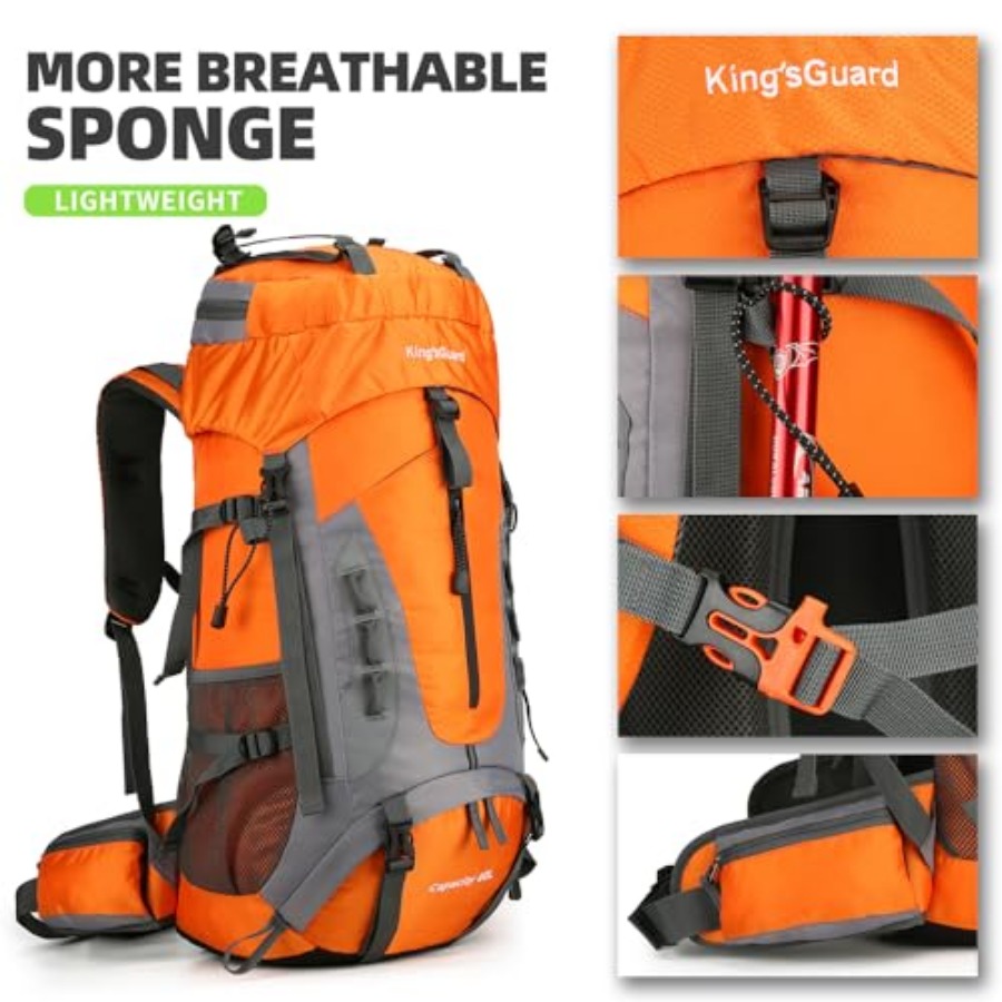 60L Hiking Backpack for Men an - مراجعة Hiking Backpack Waterproof وسعره