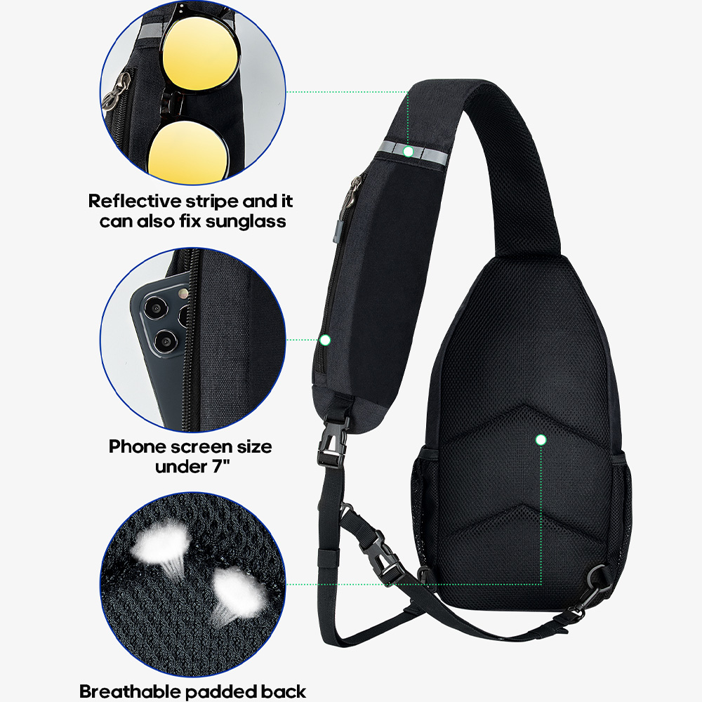 WATERFLY Crossbody Sling Bag C - مراجعة Sling Backpack Shoulder وسعره