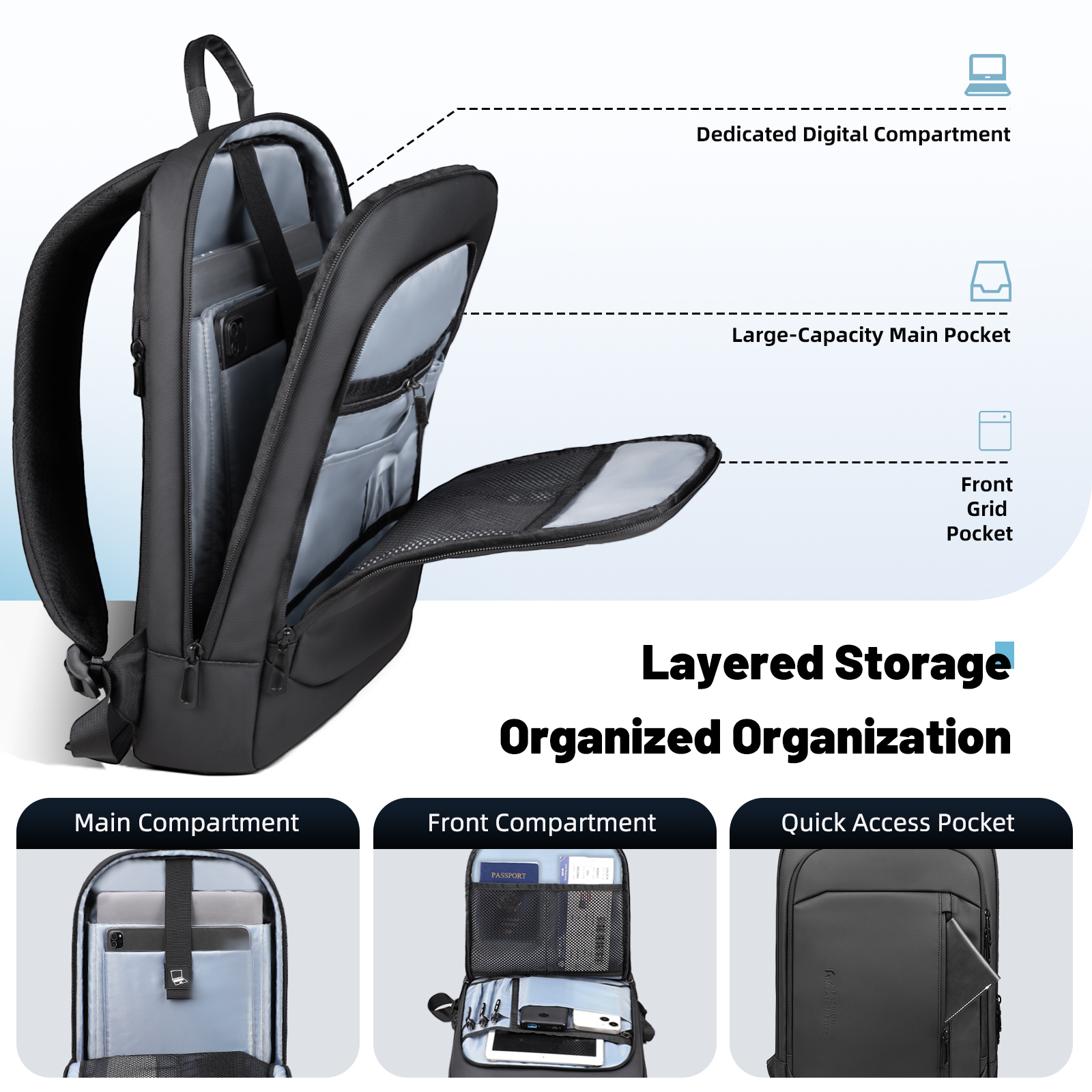 HK Lightweight Men's Business  - مراجعة Laptop Backpack 15.6 وسعره
