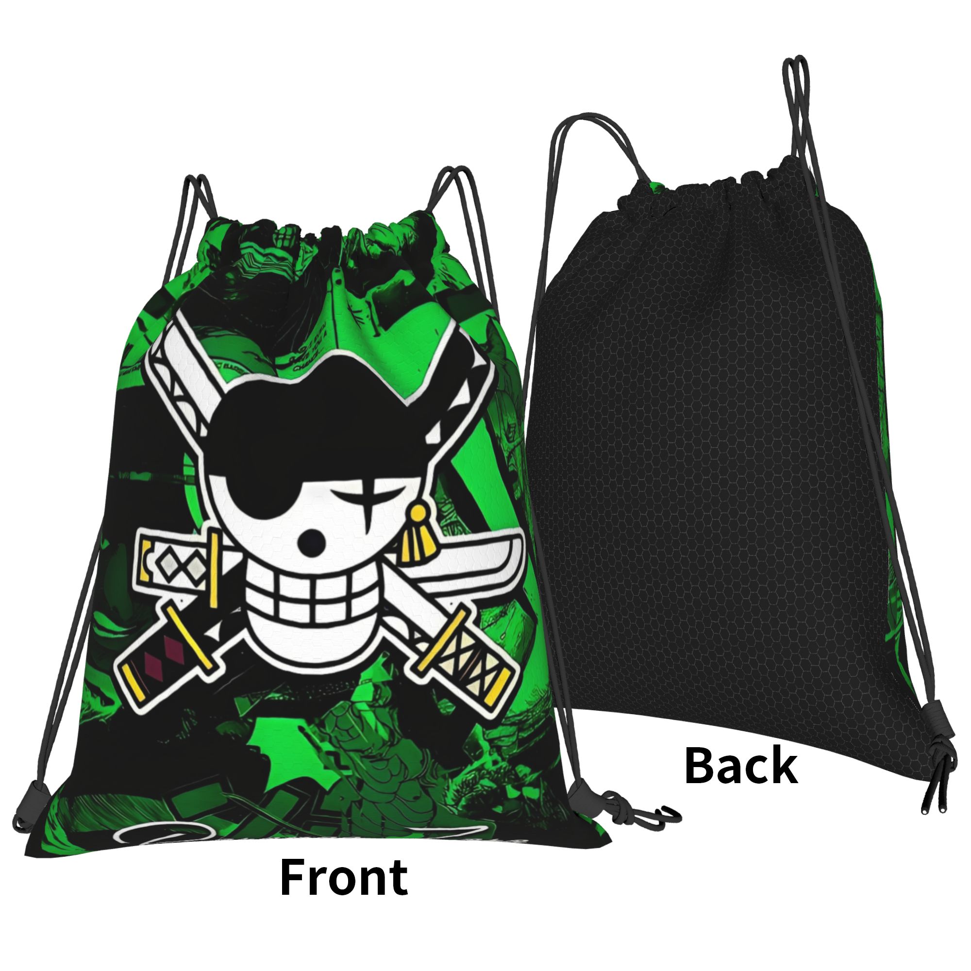 One Piece Zoro Skull Backpack  - مراجعة Drawstring Gym Bag وسعره
