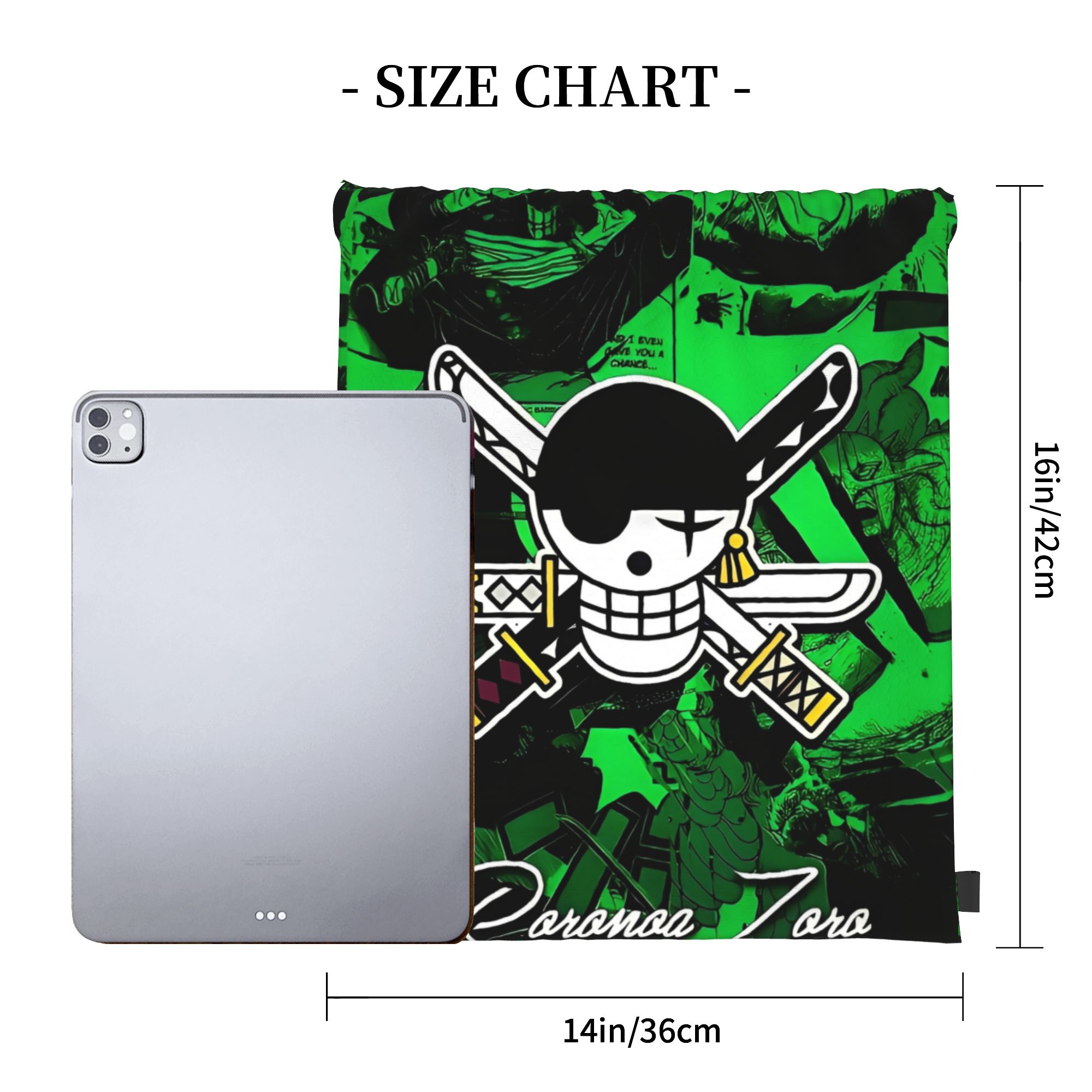 One Piece Zoro Skull Backpack  - مراجعة Drawstring Gym Bag وسعره