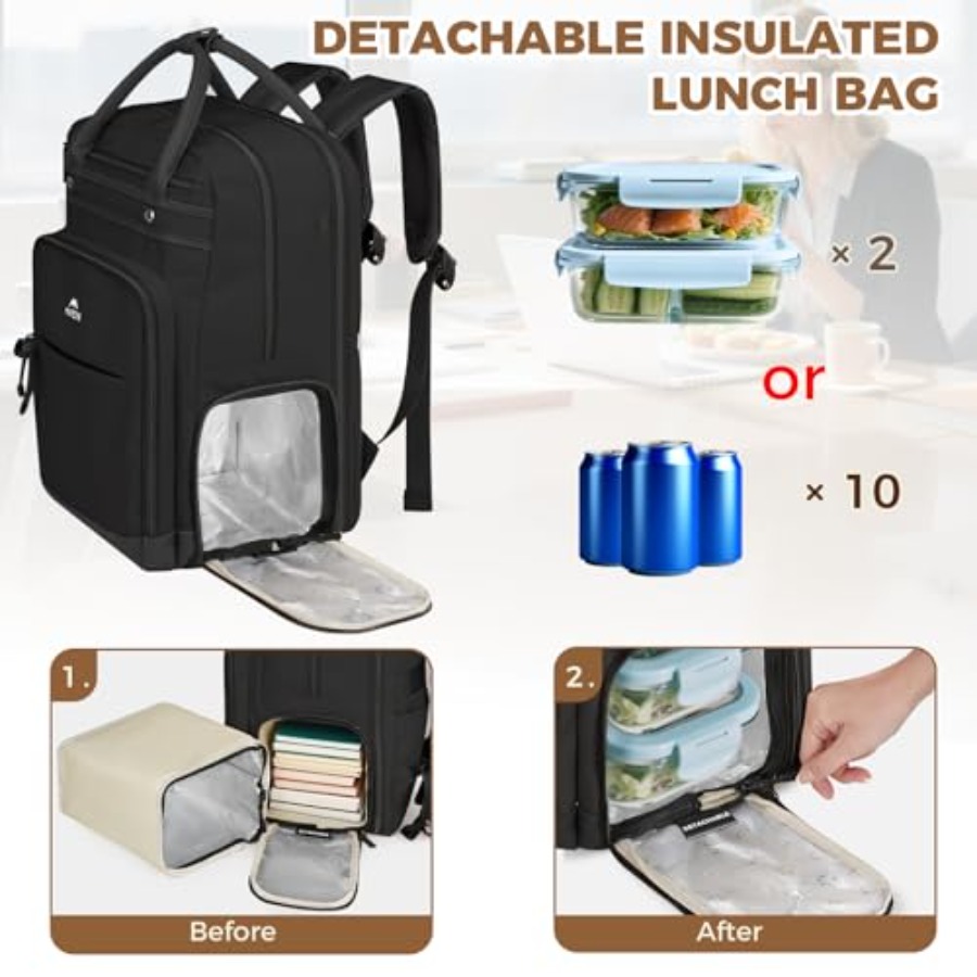Teacher Backpack with Lunch Co - مراجعة Laptop Backpack 15.6 وسعره