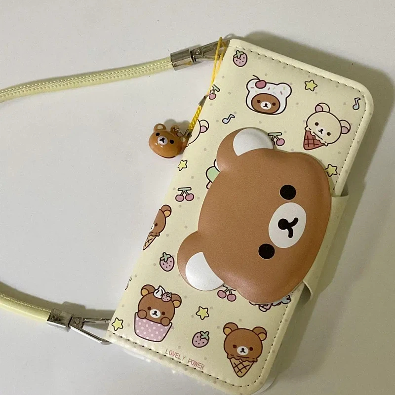 Rilakkuma Cute Cartoon Flip Le - مراجعة Mini Backpack Purse وسعره