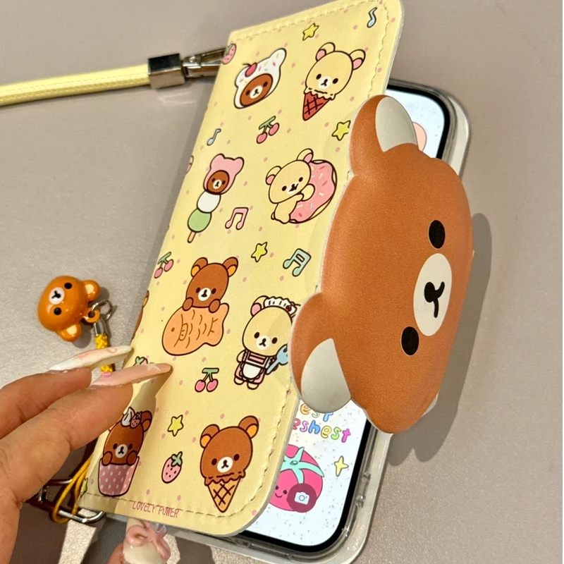 Rilakkuma Cute Cartoon Flip Le - مراجعة Mini Backpack Purse وسعره
