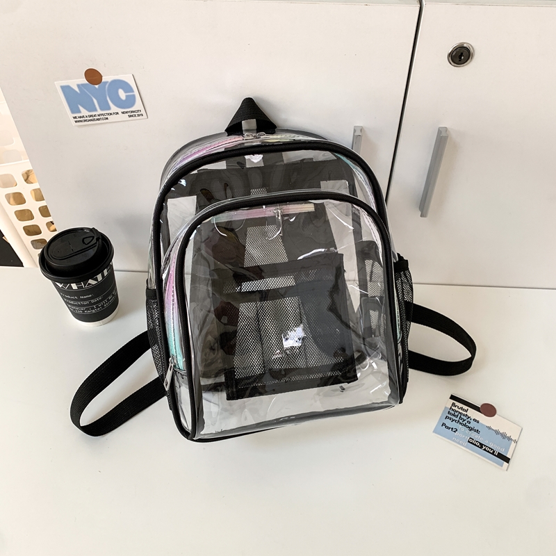PVC Transparent Zipper Large C - مراجعة Fashion Backpack Women وسعره