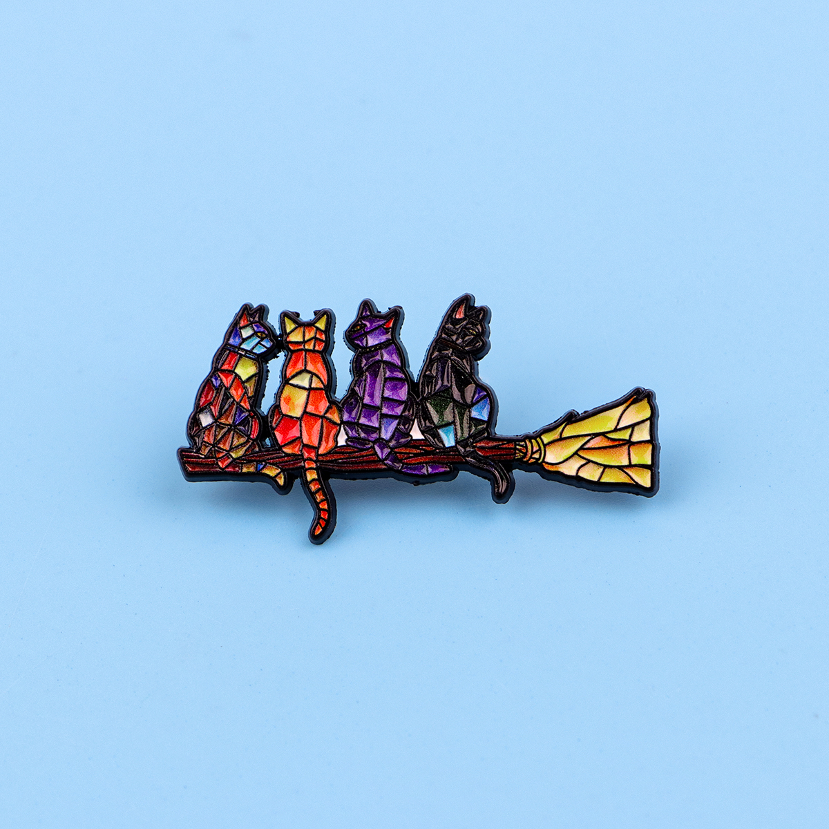 Colorful Cat Enamel Pin Witch  - مراجعة Fashion Backpack Women وسعره