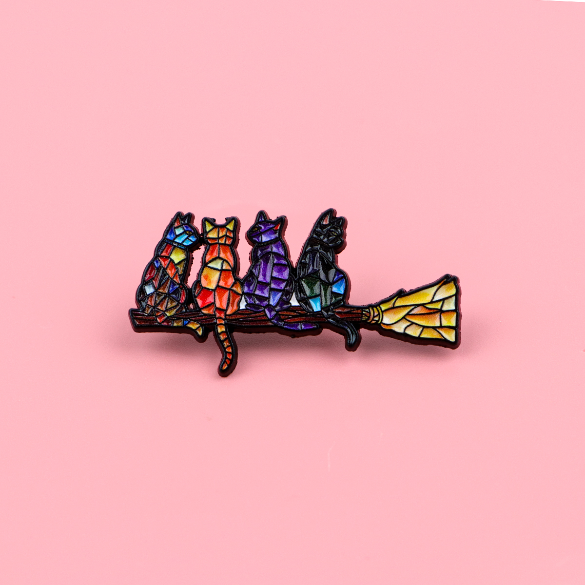 Colorful Cat Enamel Pin Witch  - مراجعة Fashion Backpack Women وسعره