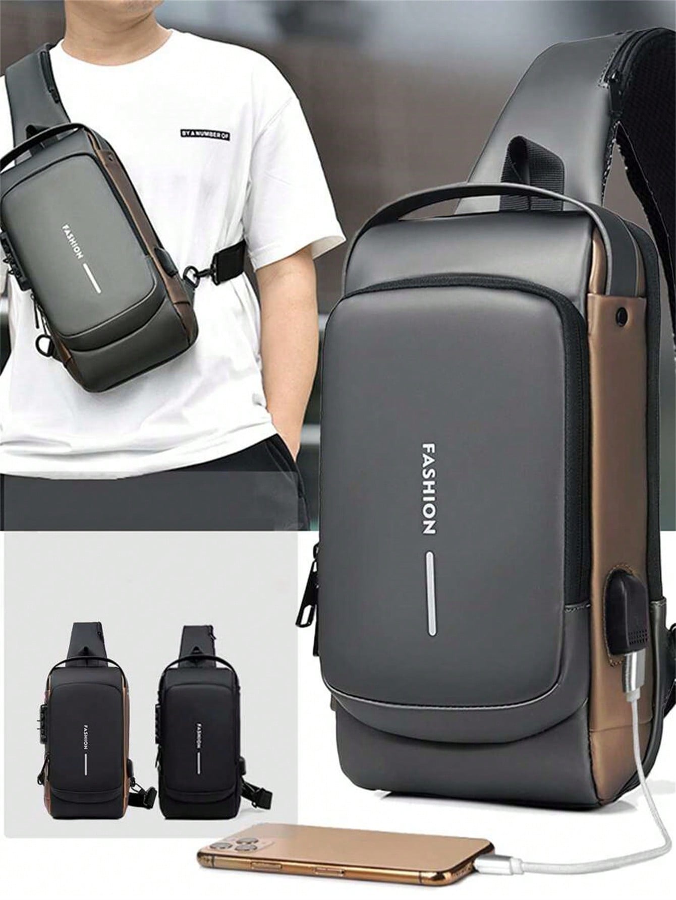 Men's Bags Shoulder Messenger  - مراجعة Sling Backpack Shoulder وسعره