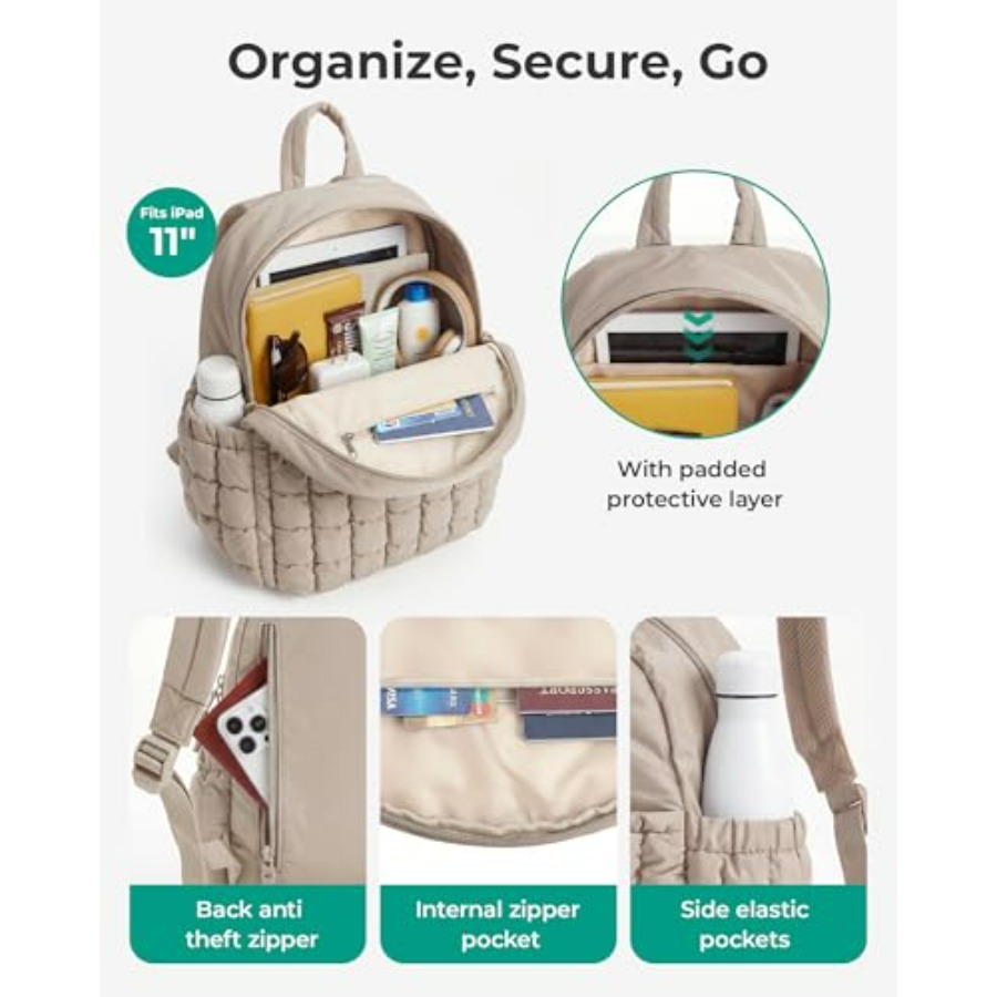 Mini Backpacks for Women, Puff - مراجعة Mini Backpack Purse وسعره
