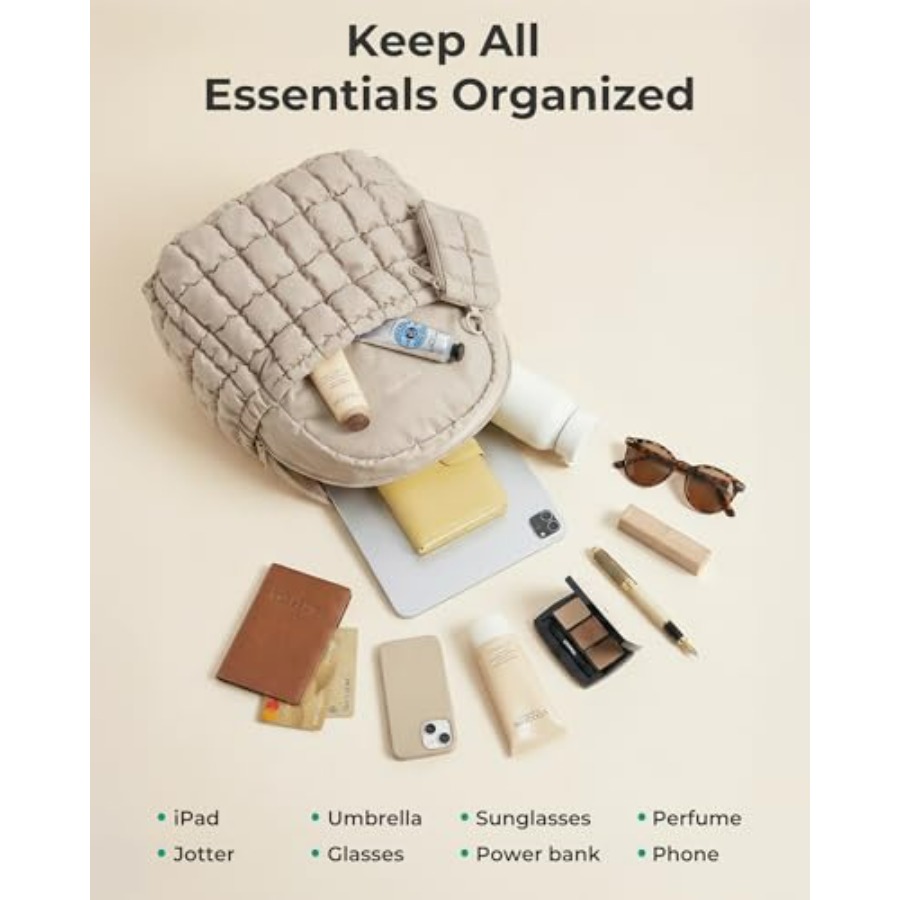 Mini Backpacks for Women, Puff - مراجعة Mini Backpack Purse وسعره