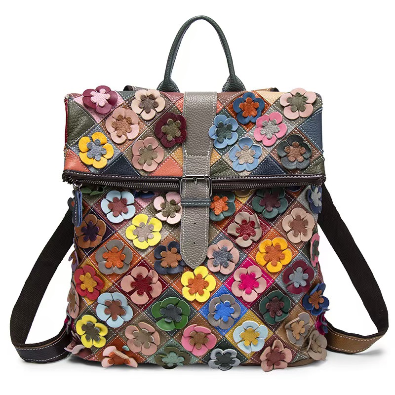 Vintage Women Genuine Leather  - مراجعة Fashion Backpack Women وسعره
