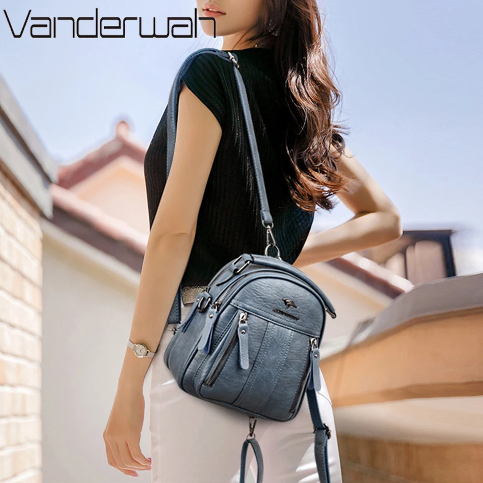 4 In 1 Leather Backpacks Multi - مراجعة Leather Backpack Vintage وسعره