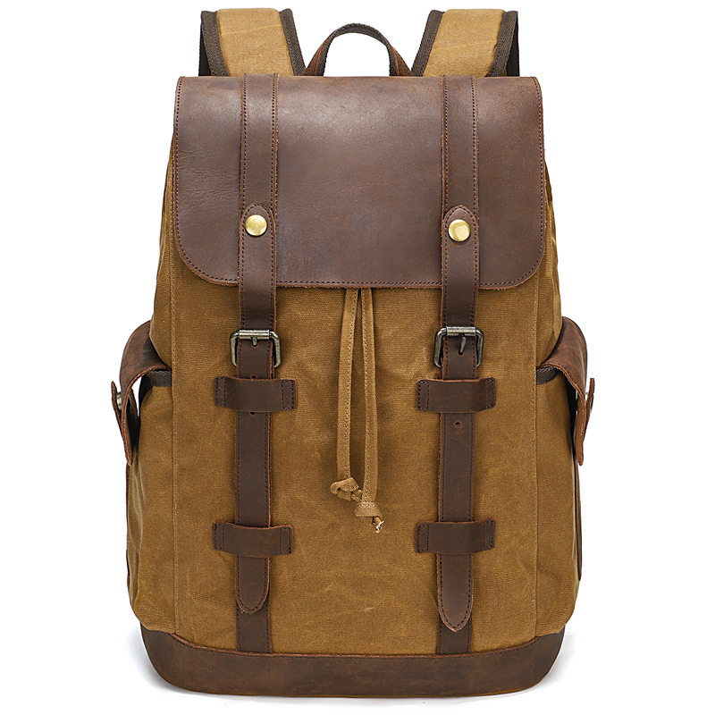 Men's Backpack Vintage Waxed C - مراجعة Leather Backpack Vintage وسعره
