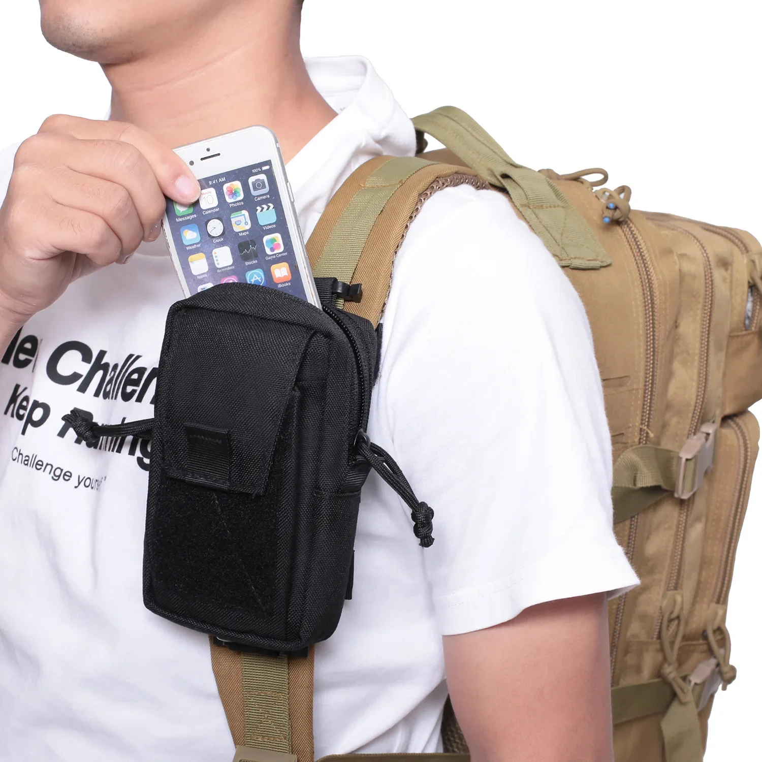 Molle Backpack Strap Bag Phone - مراجعة Backpack Insert Organizer وسعره