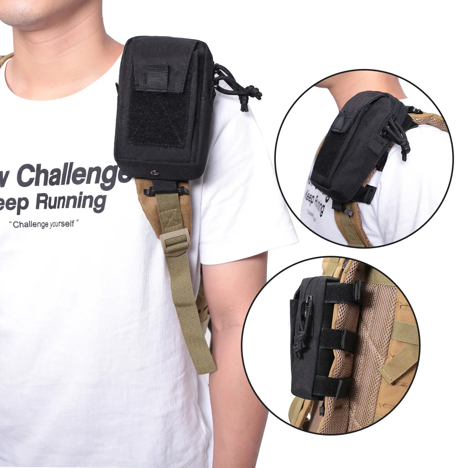 Molle Backpack Strap Bag Phone - مراجعة Backpack Insert Organizer وسعره