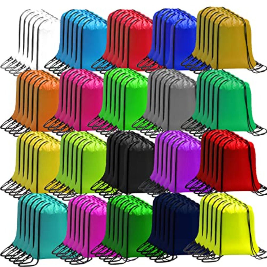 100 Pack Drawstring Bags Bulk, - مراجعة Drawstring Gym Bag وسعره