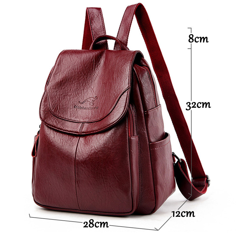 9 Color Women Soft Leather Bac - مراجعة Leather Backpack Vintage وسعره