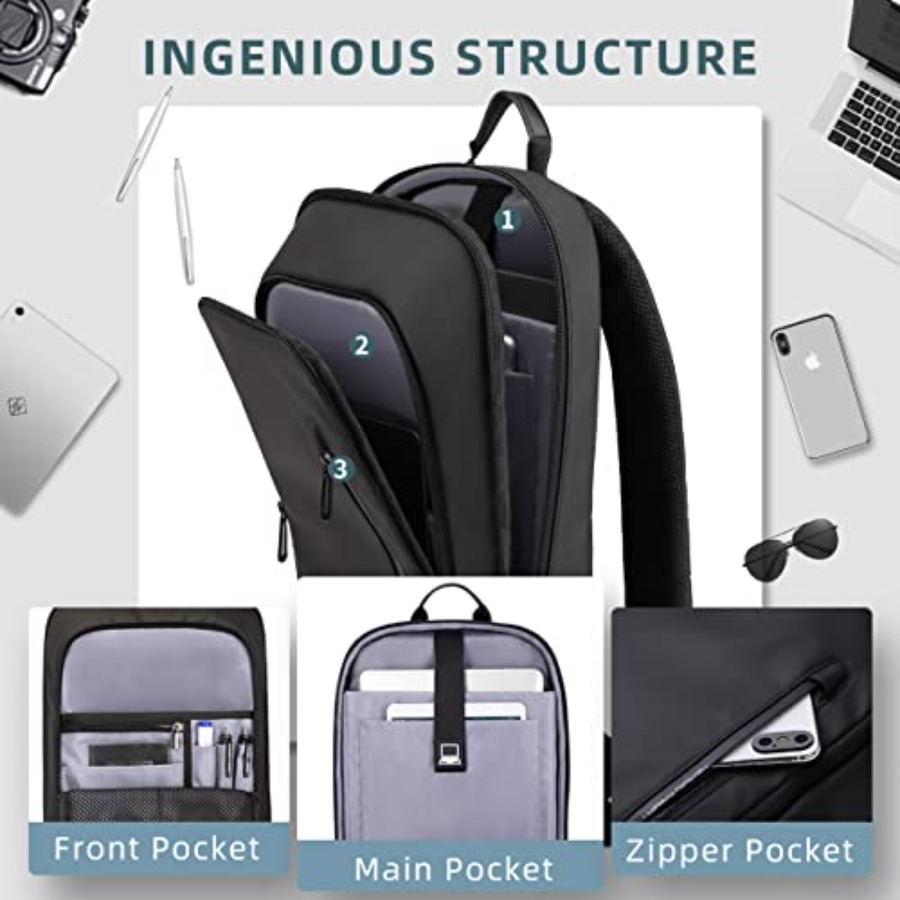 Backpack for Men Business Slim - مراجعة Travel Backpack Anti Theft وسعره