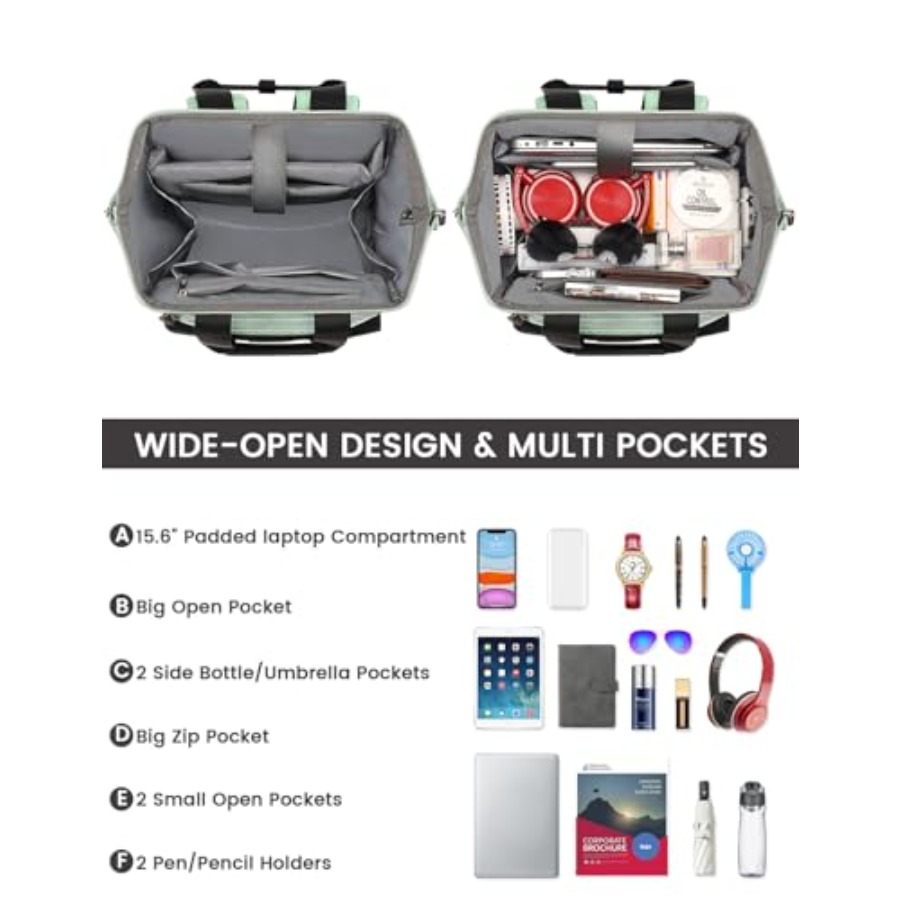 Laptop Backpack for WomenColle - مراجعة Travel Backpack Anti Theft وسعره