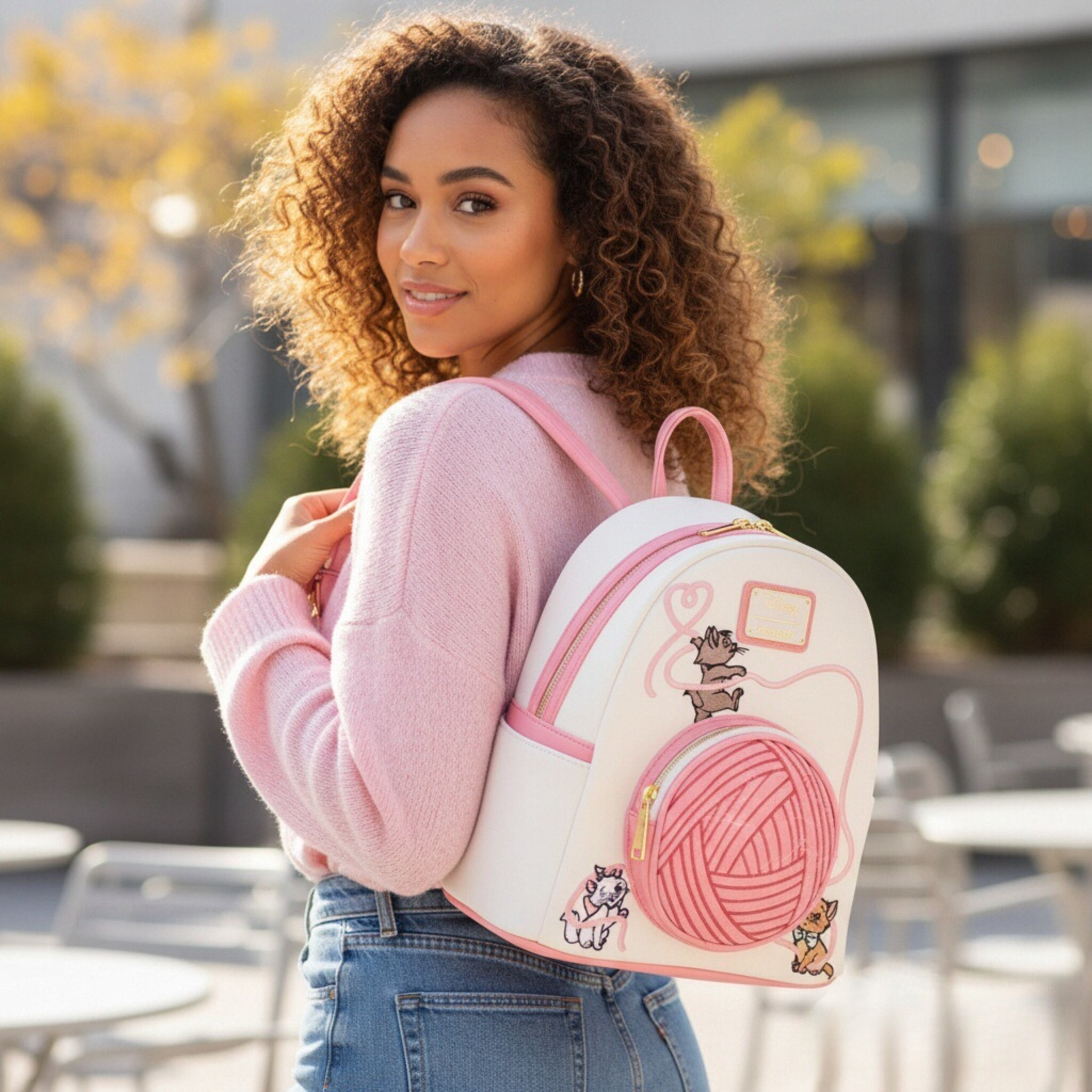 The Aristocats Marie Floral Al - مراجعة Fashion Backpack Women وسعره