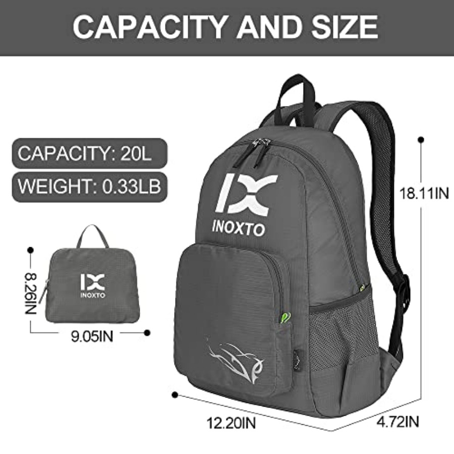 INOXTO 20L Lightweight Hiking  - مراجعة Foldable Backpack Small وسعره