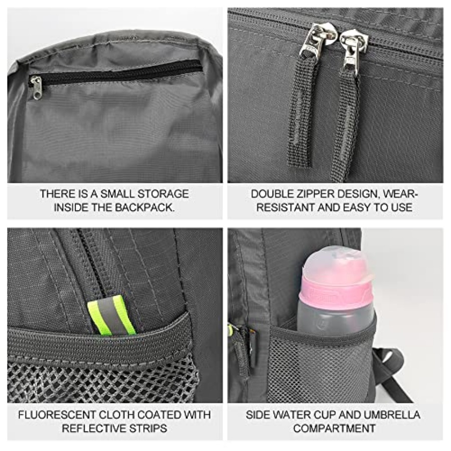 INOXTO 20L Lightweight Hiking  - مراجعة Foldable Backpack Small وسعره