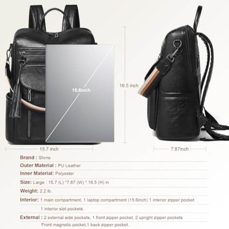 Laptop Backpack for Women 15.6 - مراجعة Laptop Backpack 15.6 وسعره