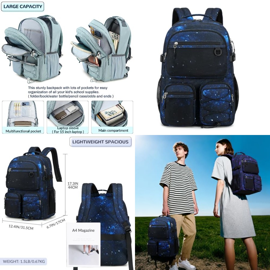 Multi-Pocket Backpack for Trav - مراجعة Laptop Backpack 15.6 وسعره