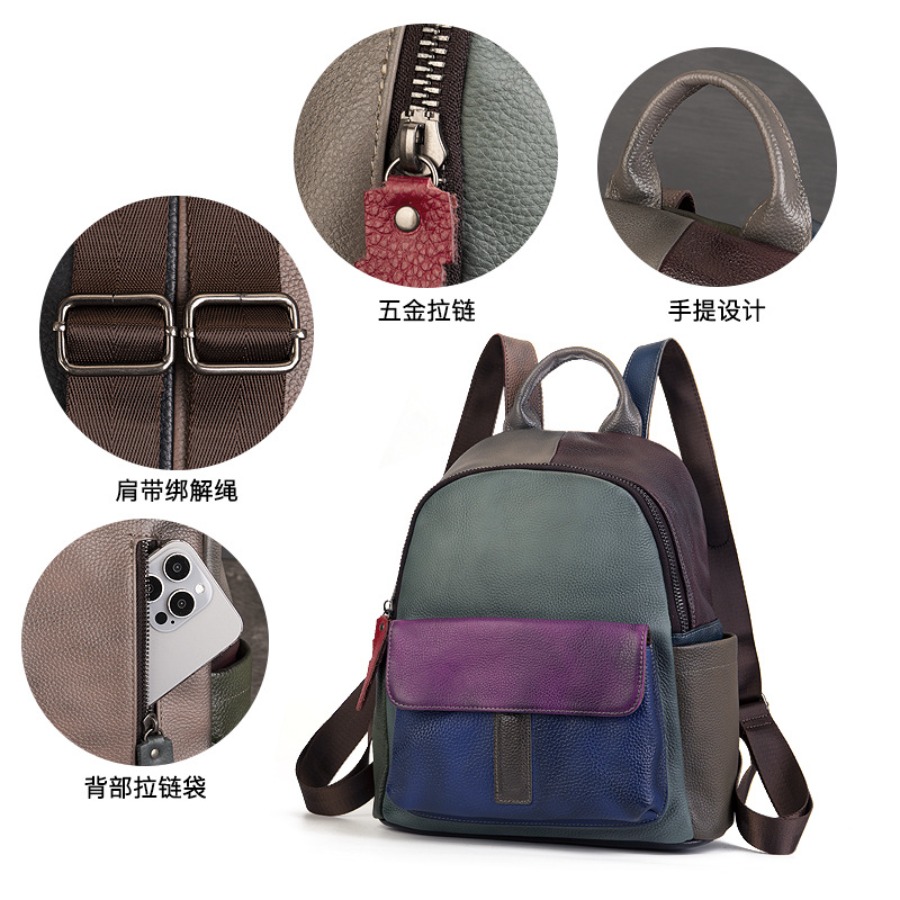 【New Arrival】 Vintage Color Bl - مراجعة Leather Backpack Vintage وسعره