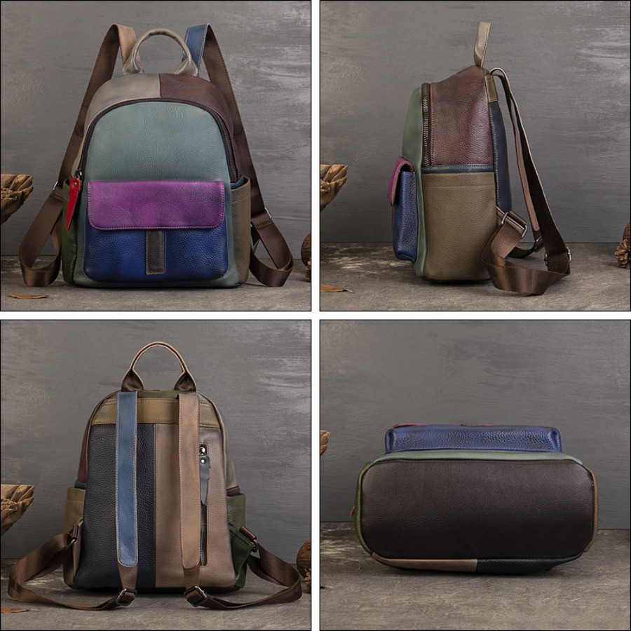 【New Arrival】 Vintage Color Bl - مراجعة Leather Backpack Vintage وسعره