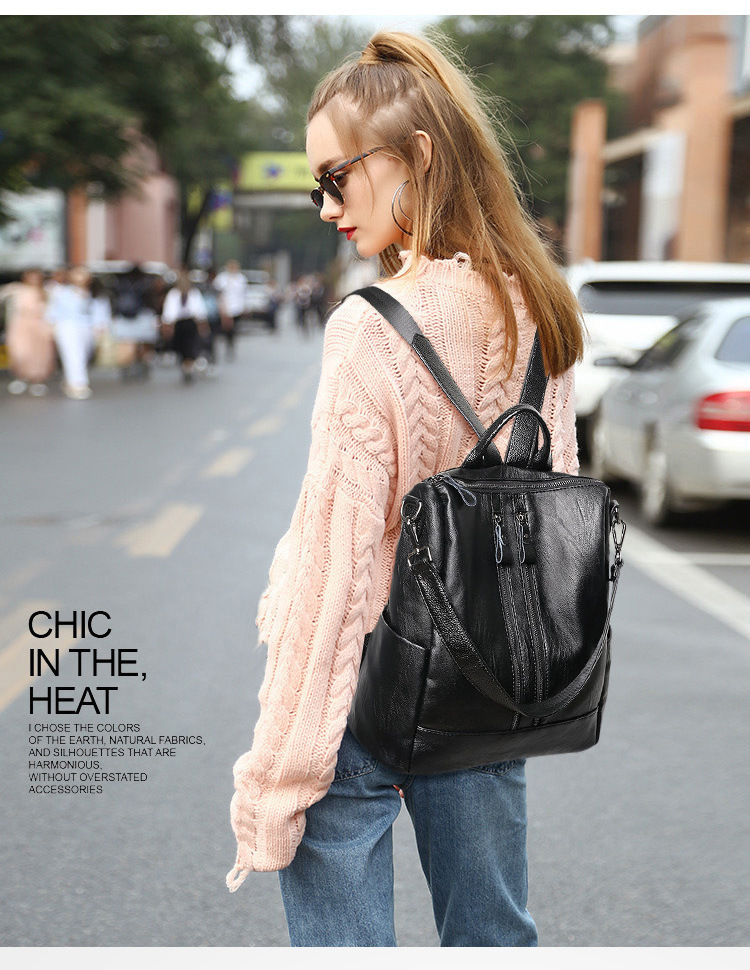 Women Soft Leather Backpack Sc - مراجعة Canvas Backpack Casual وسعره
