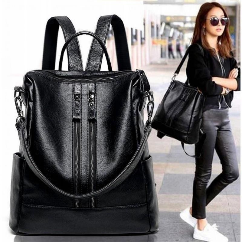 Women Soft Leather Backpack Sc - مراجعة Canvas Backpack Casual وسعره