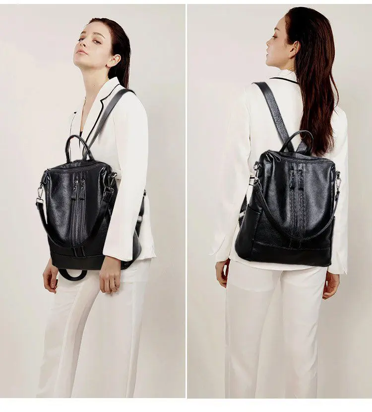 Women Soft Leather Backpack Sc - مراجعة Canvas Backpack Casual وسعره
