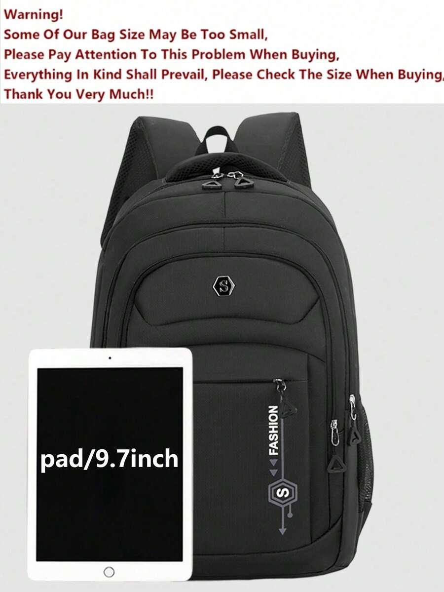 Multi-Compartment Letter Print - مراجعة Laptop Backpack 15.6 وسعره