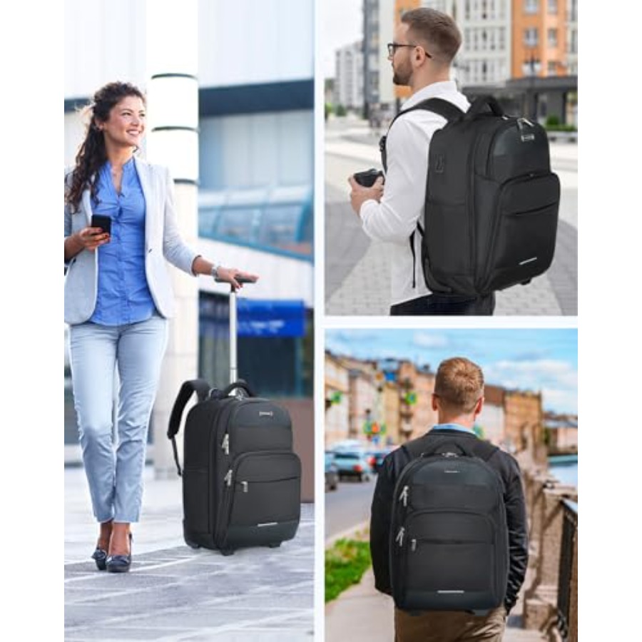Rolling Backpack 30L Travel La - مراجعة Laptop Backpack 15.6 وسعره