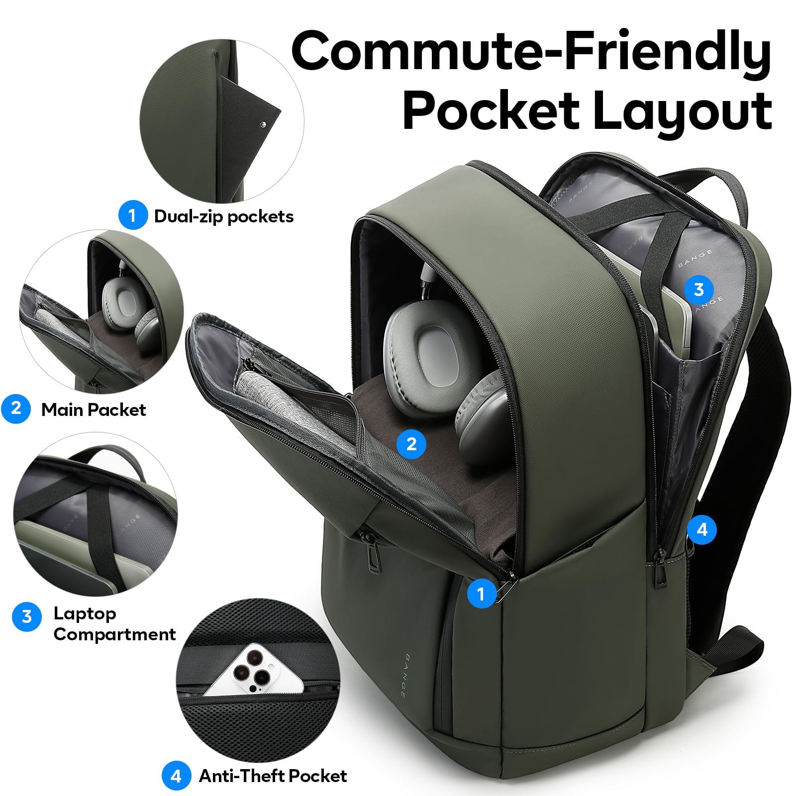 BANGE Fashion Simple Design Wo - مراجعة Laptop Backpack 15.6 وسعره