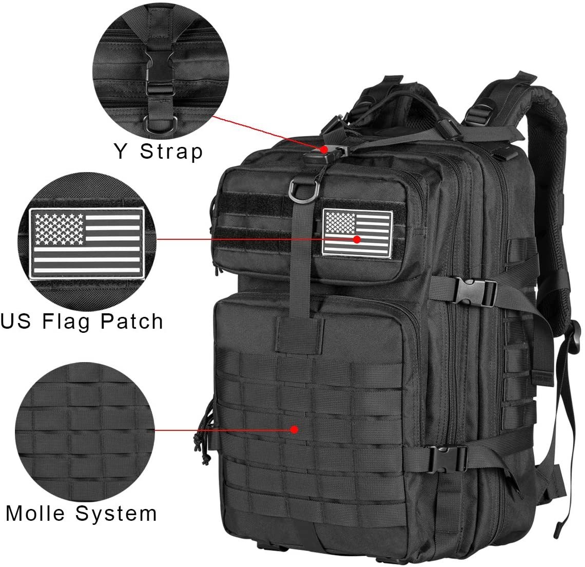 AA 60L Army Military Tactical  - مراجعة Urban Backpack Tactical وسعره