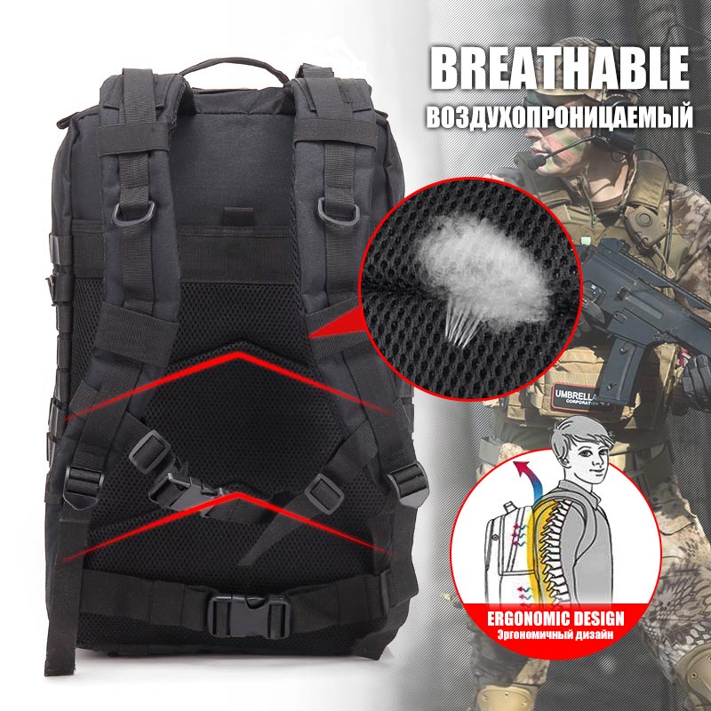 AA 60L Army Military Tactical  - مراجعة Urban Backpack Tactical وسعره