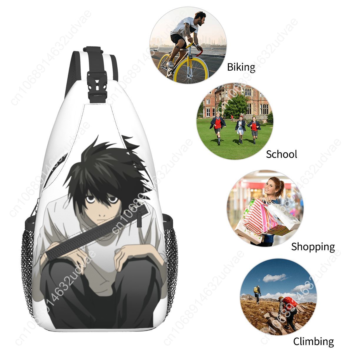 L Death Note Sling Bags Chest  - مراجعة Sling Backpack Shoulder وسعره