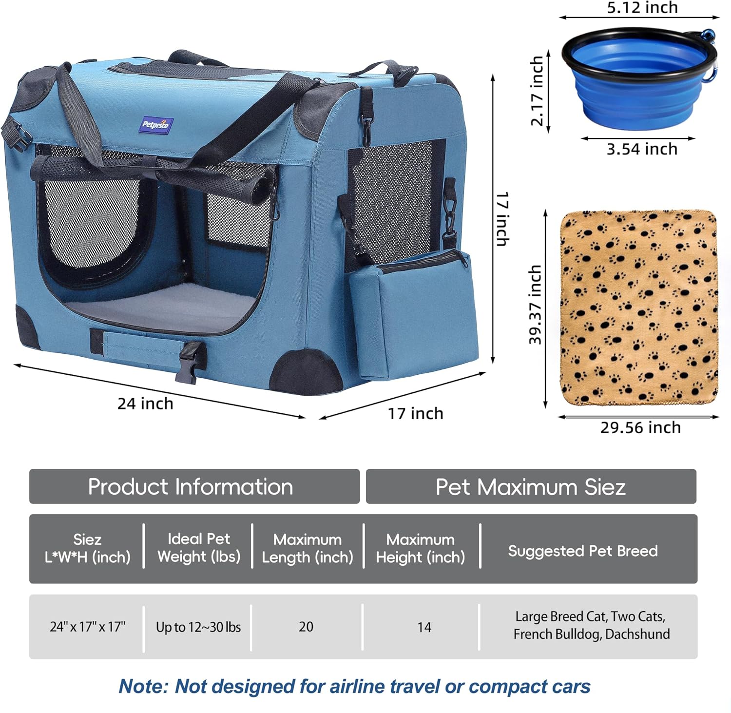Portable Collapsible Dog Crate - مراجعة Foldable Backpack Small وسعره