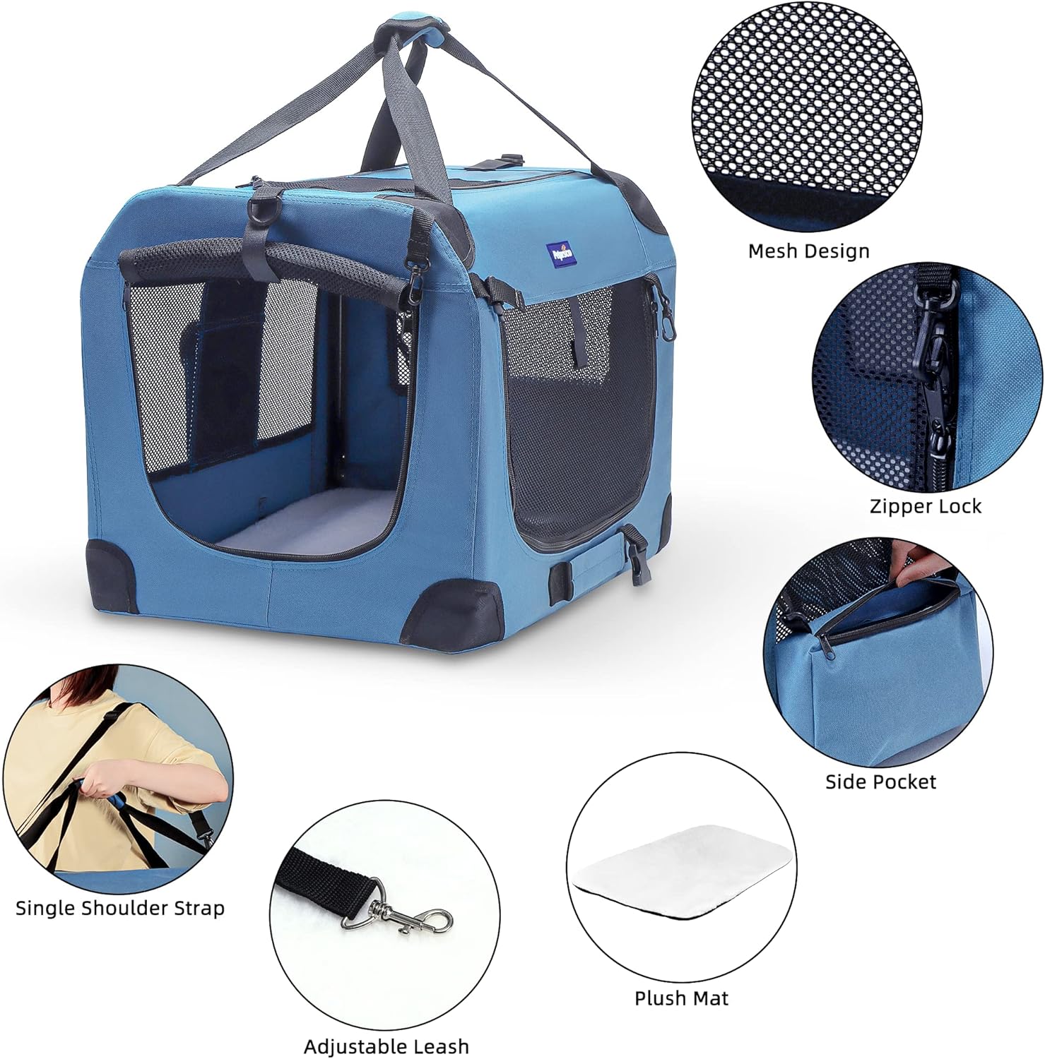 Portable Collapsible Dog Crate - مراجعة Foldable Backpack Small وسعره